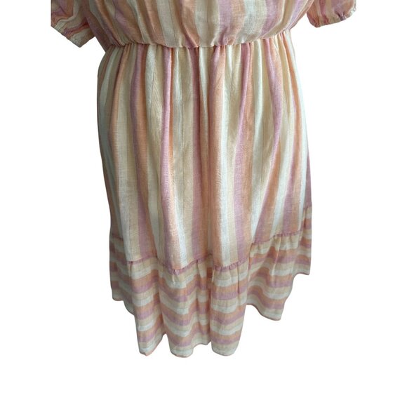 POOKIE & SEBASTIAN Striped Linen Blend Dress Size L - Picture 11 of 12